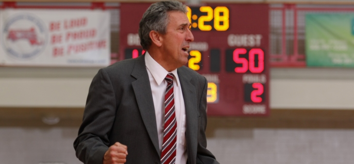 Men's Basketball Edges MCLA, 79-73, in Farroba's 500th Game
