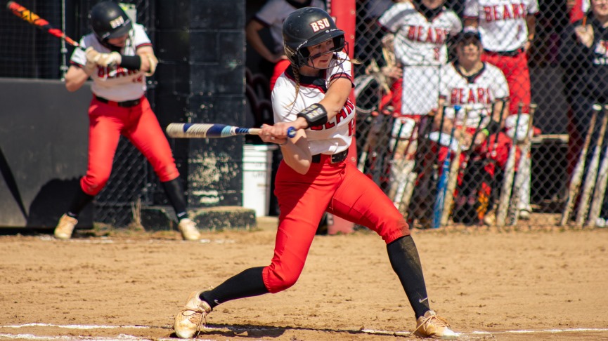 Softball Splits Twinbill to Open Home Slate