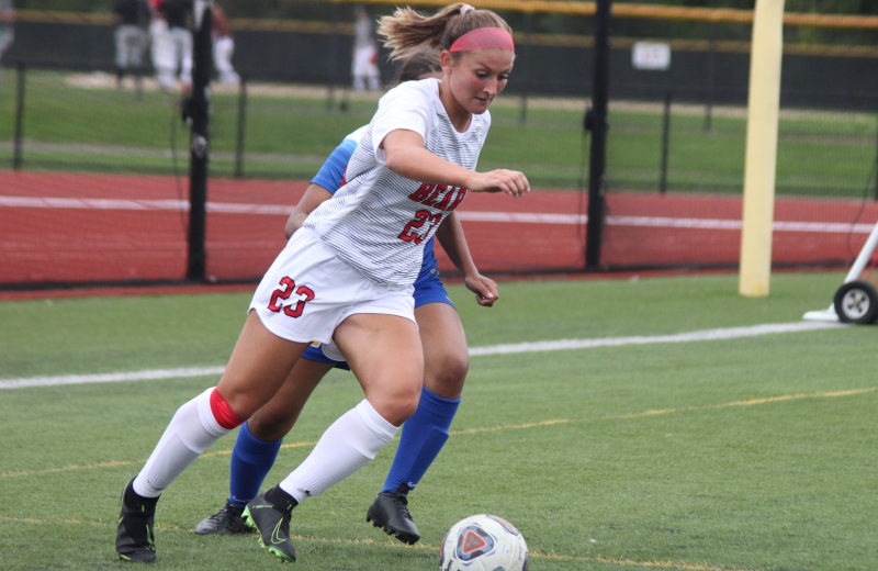 Women's Soccer Blanks Emmanuel, 2-0